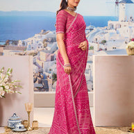 Stylish pink saree