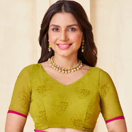mustard saree