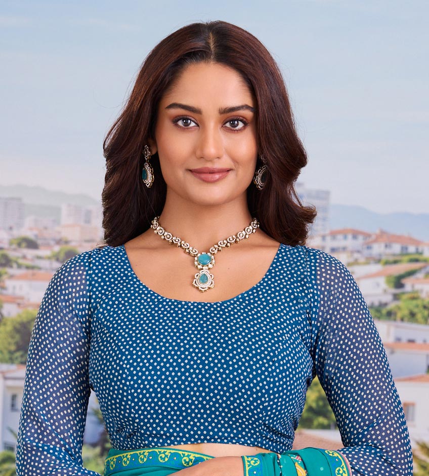 blue saree