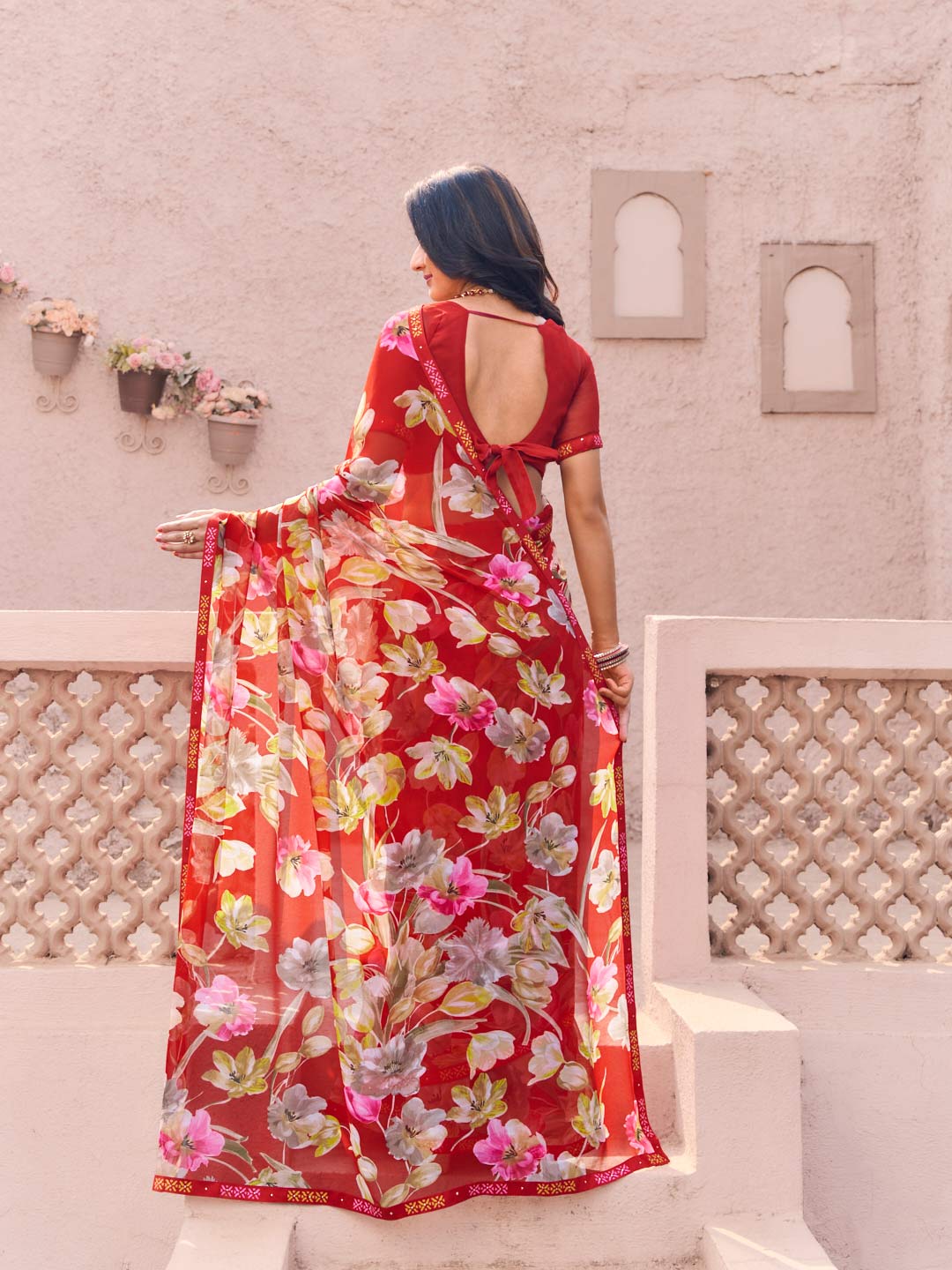 buy floral saree online