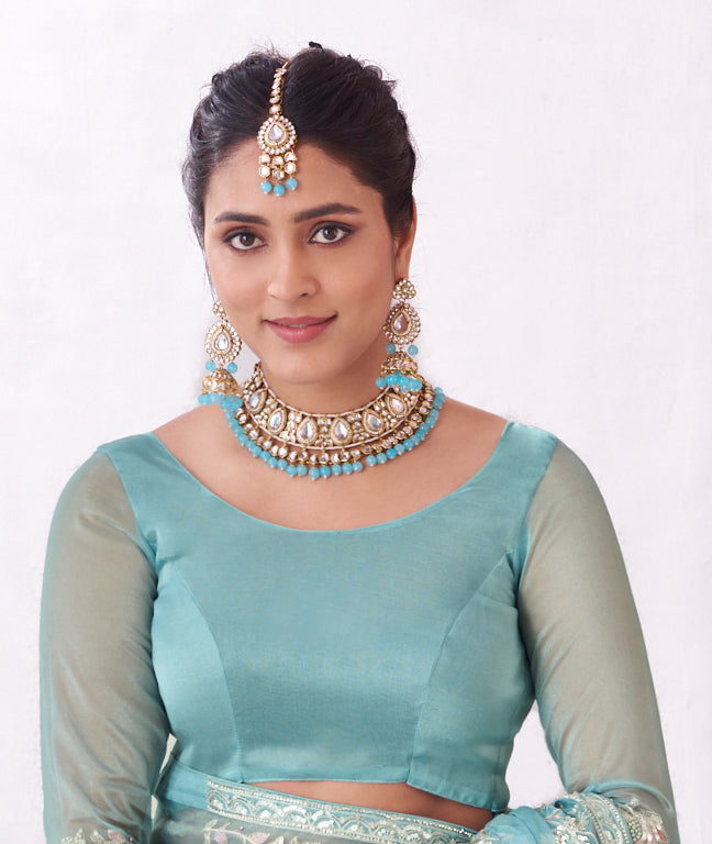 blue saree