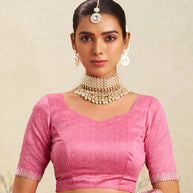 pink colour saree