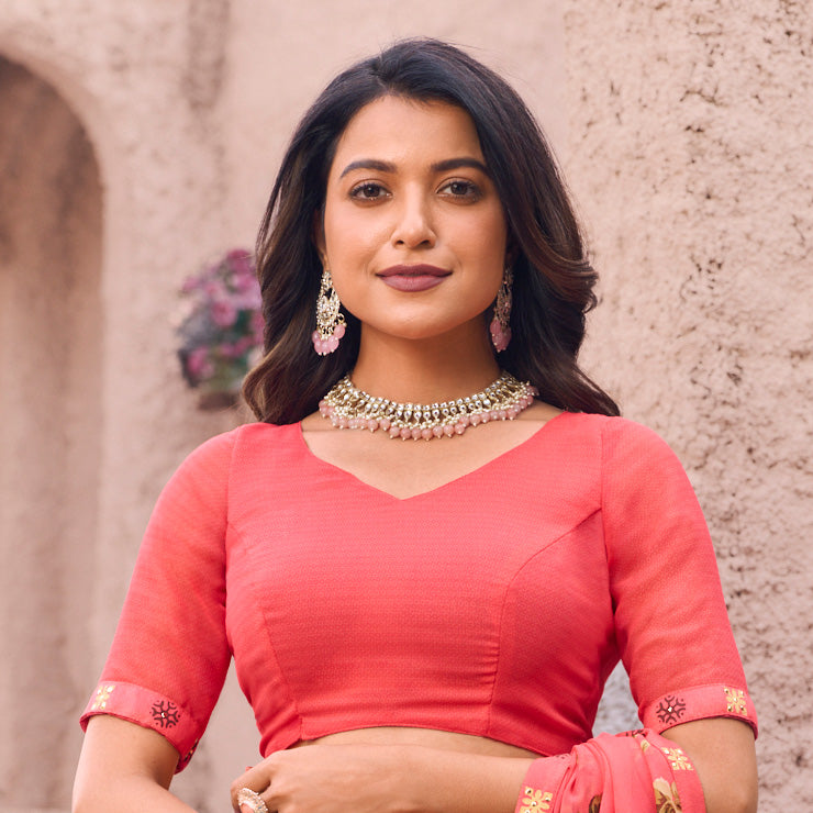 pink saree