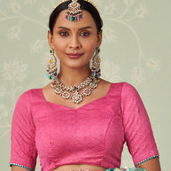 green chiffon saree