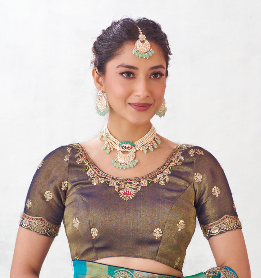 green saree