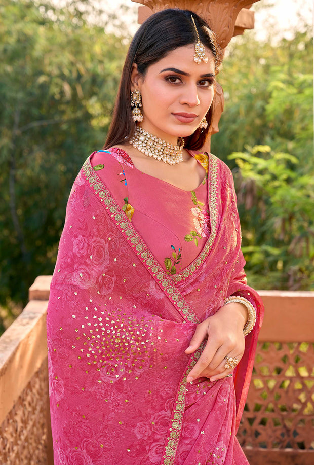 designer sequin saree