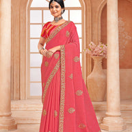 designer embroidered saree