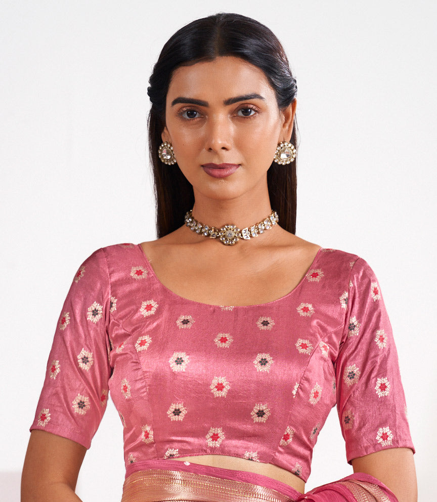 Laxmipati Murli Purple Chiffon Floral Saree