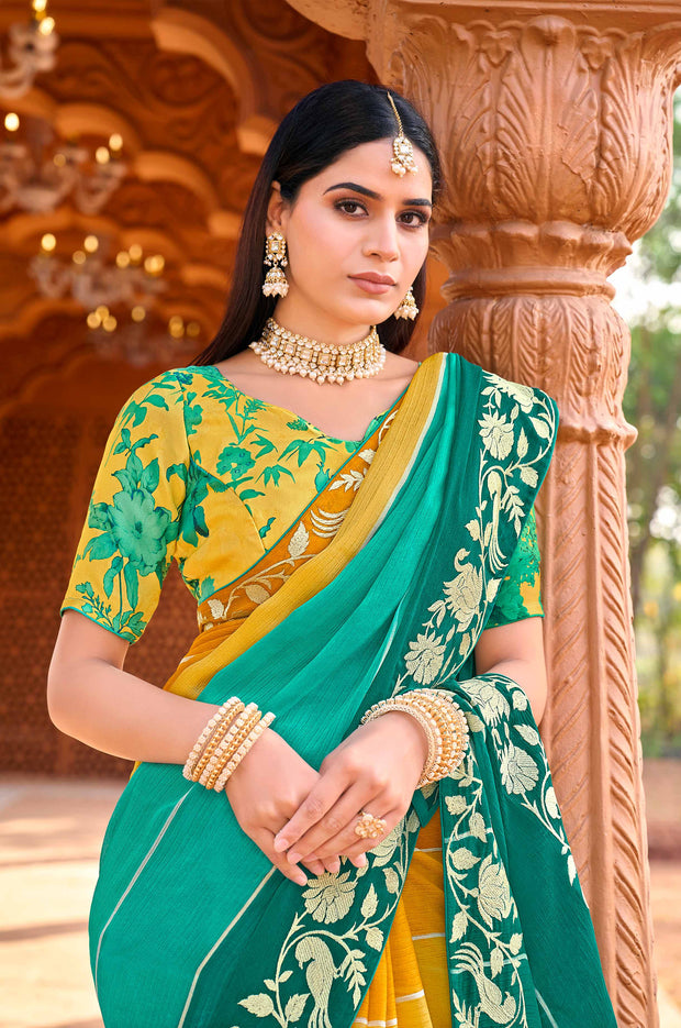 designer embroidered saree