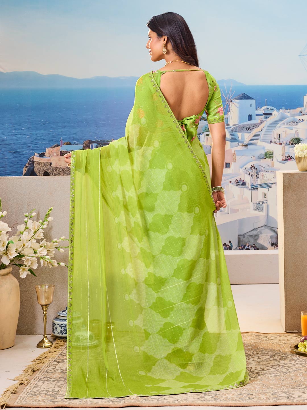 Buy green saree online
