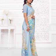 lightweight georgette saree outfit
