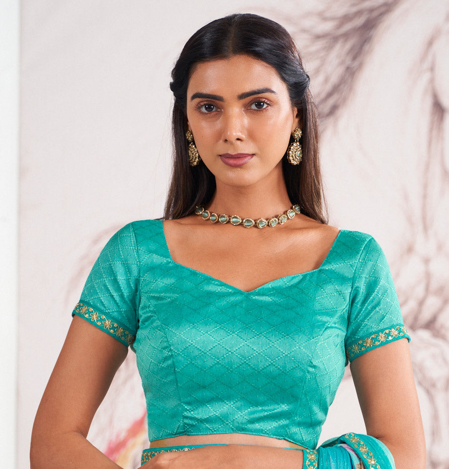 Laxmipati Murli Blue Chiffon Floral Saree