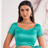 Laxmipati Murli Blue Chiffon Floral Saree