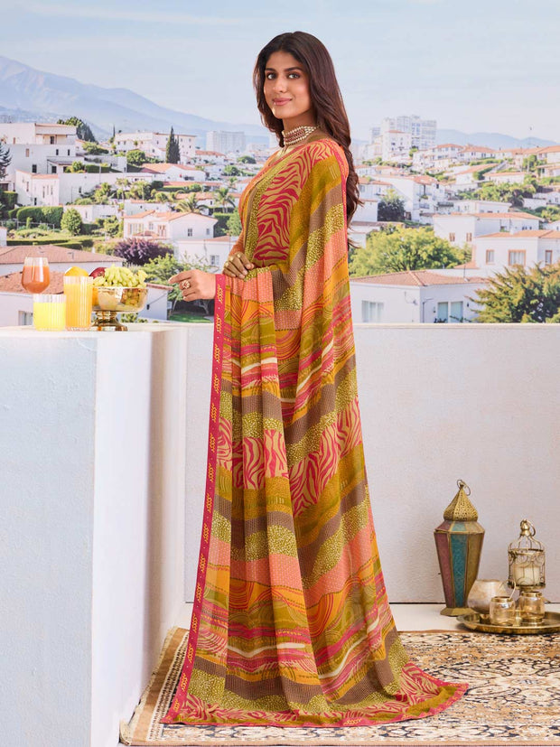 Stylish georgette saree