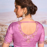 blue designer saree
