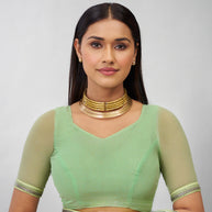 Laxmipati Bhaavana Green Georgette Floral Printed Saree
