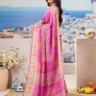 Purple floral saree daily wear style