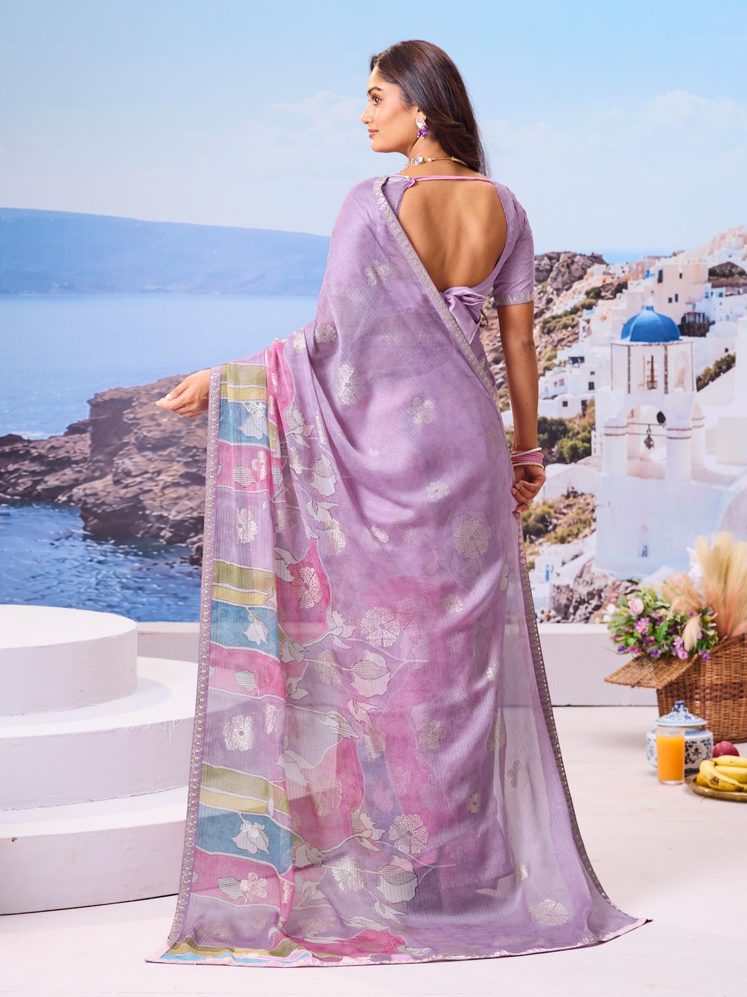 Shop lavender saree online