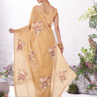 Brown luxury saree