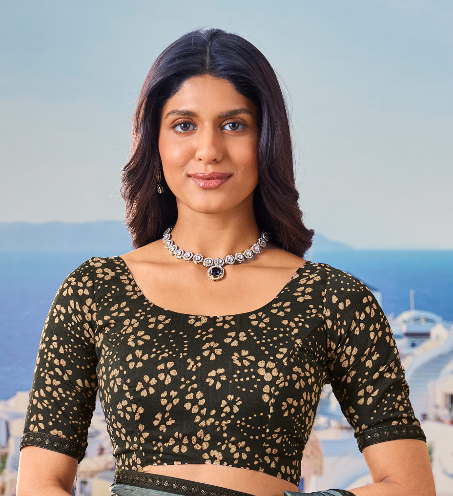 black saree