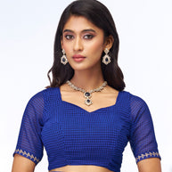 blue colour saree
