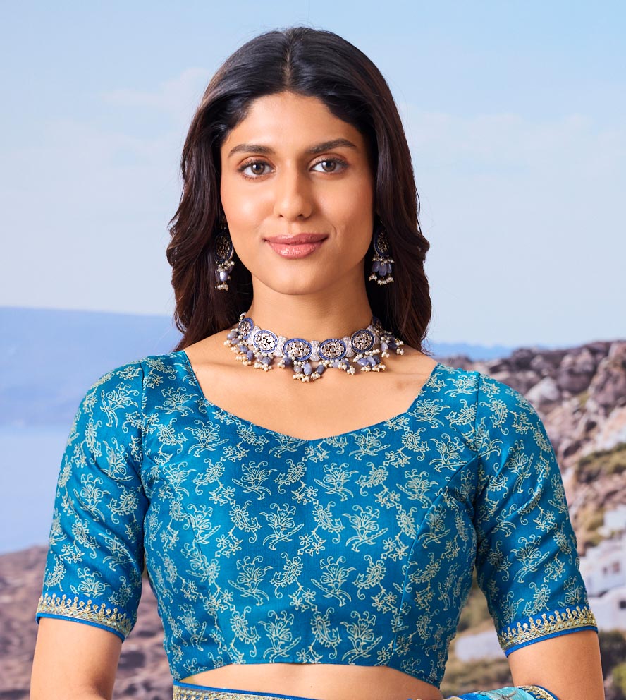 blue saree