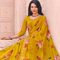lightweight georgette saree style