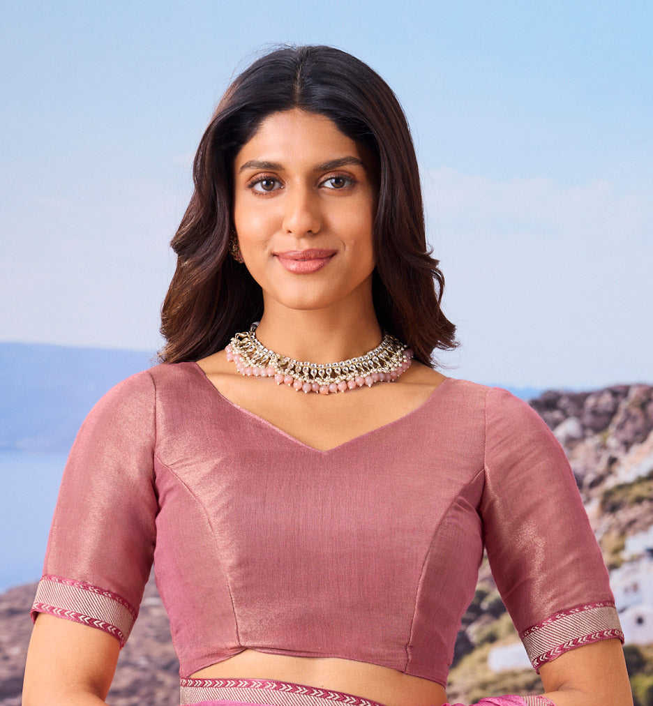 pink saree