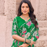 lightweight georgette saree look