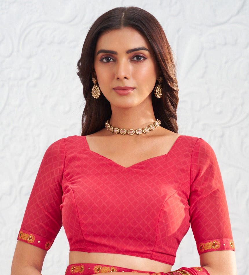 orange colour saree