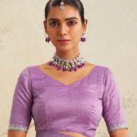 purple colour saree