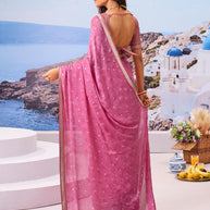 Shop pink saree online premium look