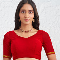 red georgette saree