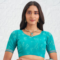 blue georgette saree
