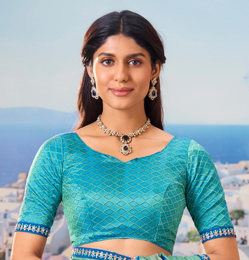 blue saree