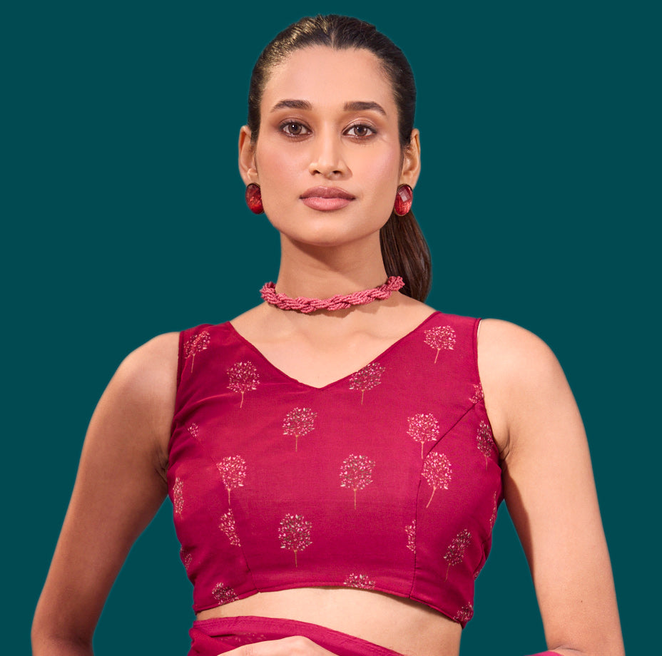Laxmipati Dillagi Pink Georgette Floral Saree