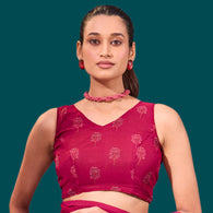 Laxmipati Dillagi Pink Georgette Floral Saree