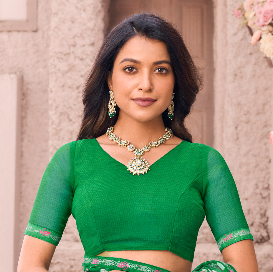 green saree