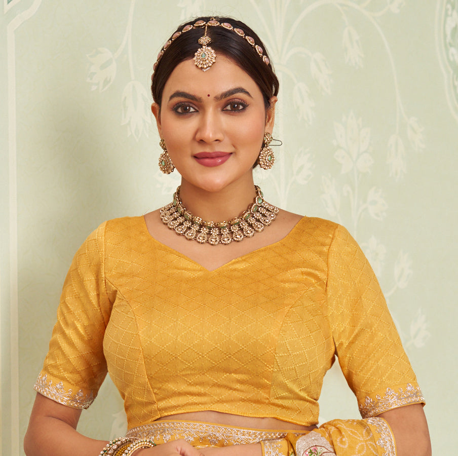 yellow color saree