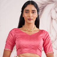 Laxmipati Murli Pink Chiffon Floral Saree