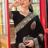 black saree for party wear