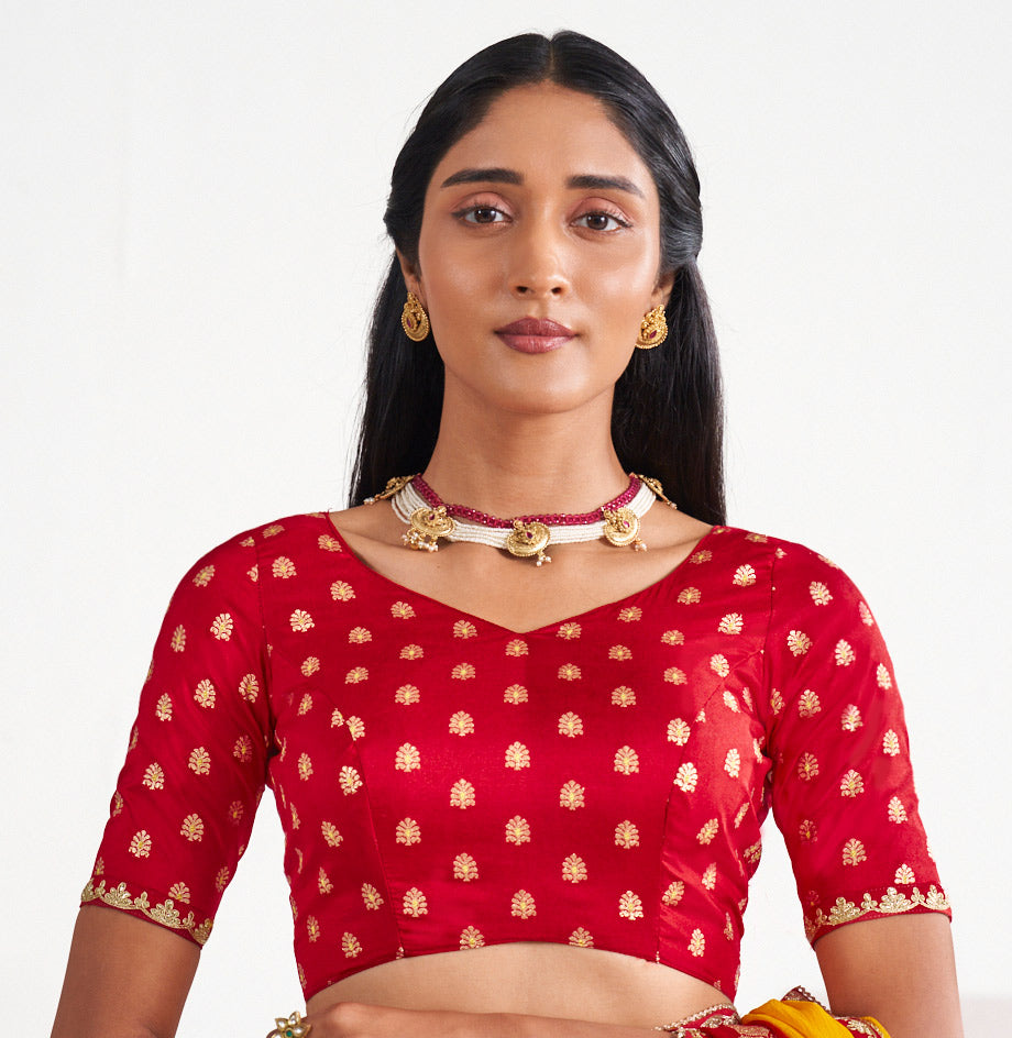 Laxmipati Murli Maroon Georgette Floral Saree