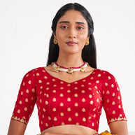 Laxmipati Murli Maroon Georgette Floral Saree