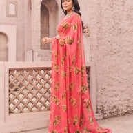festive pink saree outfit