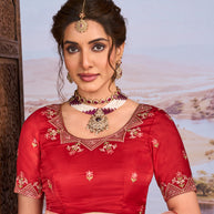 pink chiffon saree