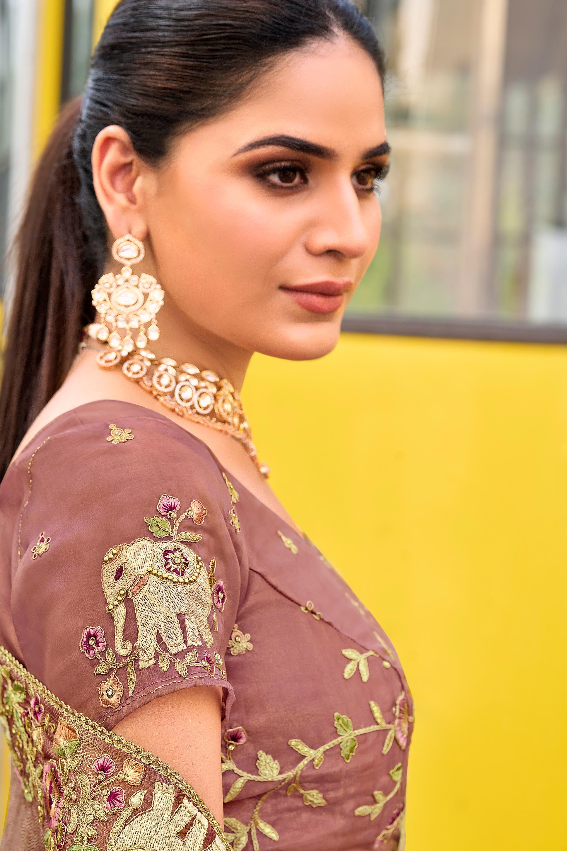 lightweight chiffon saree style
