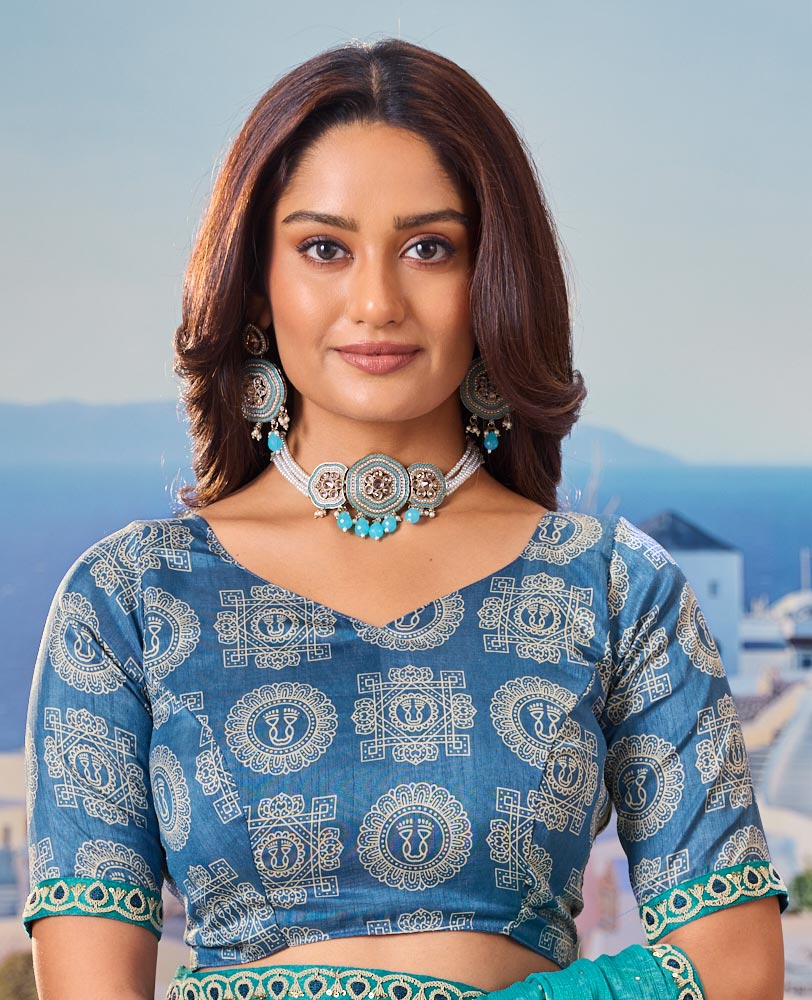 blue saree