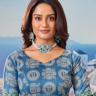 blue saree