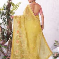 Yellow elegant saree