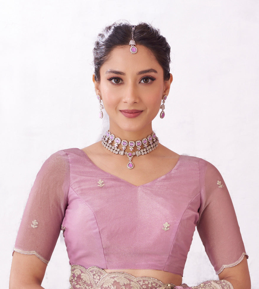 pink saree